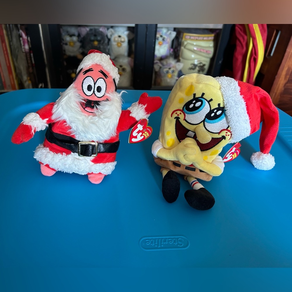 Sponge bob and patrick ty beanies